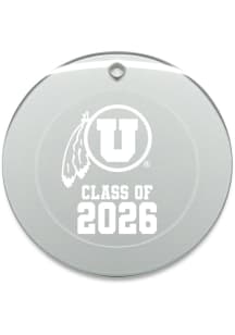 Utah Utes Class of 2026 Round Ornament - White