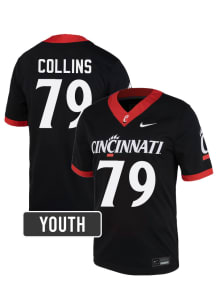 Luke Collins Cincinnati Bearcats Youth Black Nike NIL Name And Number Football Jersey