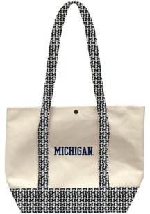 Michigan Wolverines White Ivy Heavyweight Snap Tote