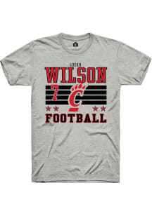 Logan Wilson Cincinnati Bearcats Ash Football NIL Striped Short Sleeve Player T Shirt