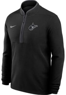 Nike West Virginia Mountaineers Mens Black Built On Bravery Long Sleeve Qtr Zip Pullover