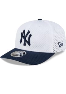 New Era New York Yankees Jersey Mesh 9SEVENTY Stretch Snap Adjustable Hat - White