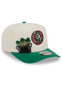 New Era Boston Celtics White 2T Hardwood Classic A-Frame 9FIFTY Mens Snapback Hat