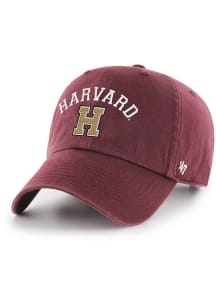 47 Harvard Crimson Arch Clean Up Adjustable Hat - Maroon