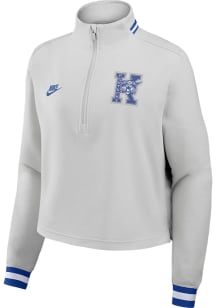 Nike Kentucky Wildcats Womens Silver Heritage Qtr Zip