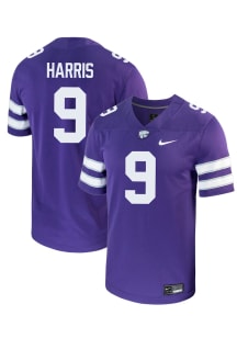 Jay Harris  Nike K-State Wildcats Purple NIL Name And Number Football Jersey