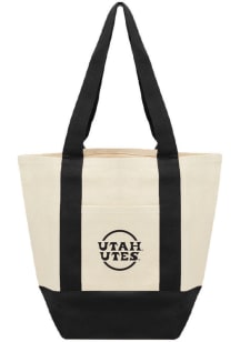 Utah Utes Black Mini Canvas Tote