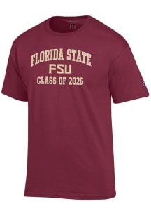 Champion Florida State Seminoles Red Font Class of 2026 Jersey Short Sleeve T Shirt