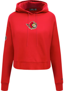 Pro Standard Ottawa Senators Womens Red Classic Chenille Hooded Sweatshirt