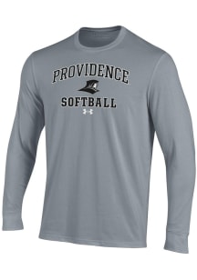Under Armour Providence Friars Grey Softball Performance Long Sleeve T Shirt