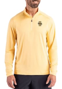 Cutter and Buck Idaho Vandals Mens Gold Coastline Long Sleeve Qtr Zip Pullover
