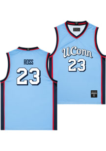 Jayden Ross  Campus Ink UConn Huskies Youth NIL Script Light Blue Basketball Jersey