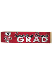 KH Sports Fan Wisconsin Badgers Grad graduation graphic Sign - Red