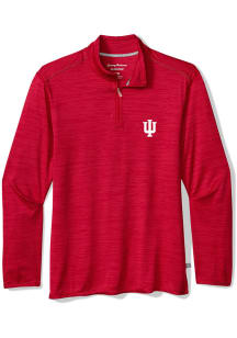 Tommy Bahama Indiana Hoosiers Mens Crimson Paradise MVP Long Sleeve Qtr Zip Pullover