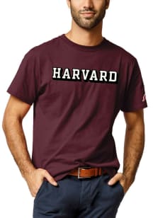 Harvard Crimson Maroon Varsity Letters Short Sleeve T Shirt