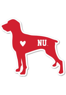 Nebraska Cornhuskers 3.5" Standing Dog Rugged Stickers - Red