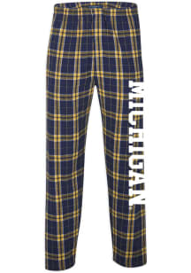 Michigan Wolverines Mens Navy Blue Team Name Sleep Pants