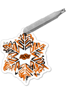 Oklahoma State Cowboys Snowflake Ornament - Orange