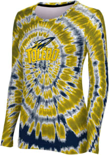 ProSphere Toledo Rockets Womens Navy Blue Tie Dye LS Tee