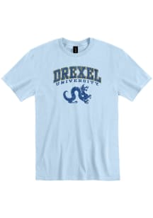 Drexel Dragons Light Blue Arch Mascot Short Sleeve T Shirt