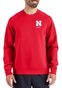 Cutter and Buck Nebraska Cornhuskers Mens Red Alumni Roam Long Sleeve Crew Sweatshirt