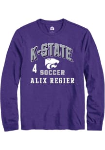Alix Regier K-State Wildcats Purple NIL Arch Logo Long Sleeve Player T Shirt
