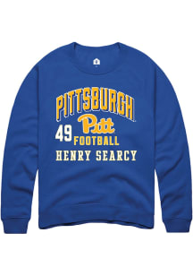 Henry Searcy Pitt Panthers Mens Blue Football NIL Arch Logo Player Crew