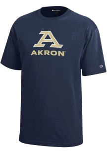 Champion Akron Zips Youth Navy Blue Core Short Sleeve T-Shirt