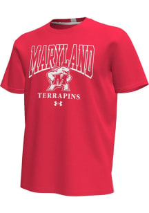 Under Armour Maryland Terrapins Red Gameday HW Icon Short Sleeve T Shirt
