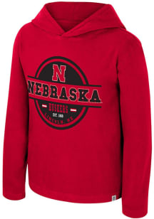 Colosseum Nebraska Cornhuskers Youth Red Simoleans Long Sleeve Hoodie