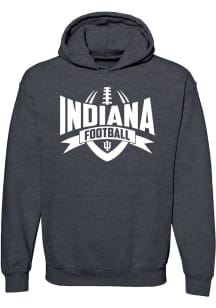 Indiana Hoosiers Mens Grey Football Rush Long Sleeve Hoodie