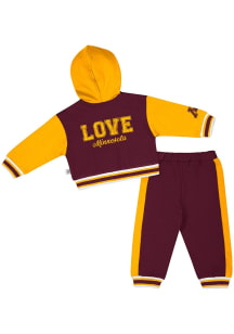 Colosseum Minnesota Golden Gophers Baby Maroon Petals Short Sleeve One Piece