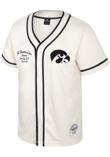 Colosseum Iowa Hawkeyes Mens White Hunter Seeker Baseball Jersey