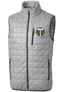 Cutter and Buck Portland Timbers Mens Grey Rainier PrimaLoft Sleeveless Jacket