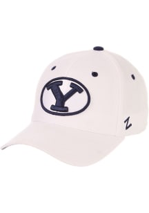 Zephyr BYU Cougars Mens White DH Fitted Hat
