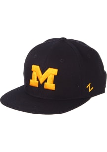 Zephyr Michigan Wolverines Mens Blue M15 Flat Bill Fitted Hat