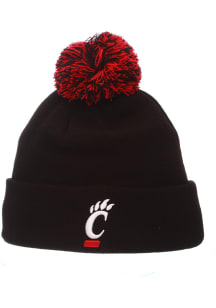 Zephyr Cincinnati Bearcats Black Pom Mens Knit Hat
