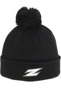 Zephyr Akron Zips Black Pom Mens Knit Hat