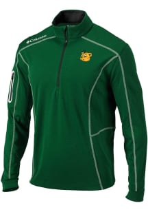 Columbia Baylor Bears Mens Green Vault Heat Seal Omni Wick Shotgun Long Sleeve Qtr Zip Pullover