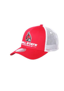 Zephyr Ball State Cardinals Big Rig Adjustable Hat - Red