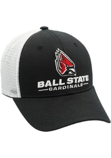 Zephyr Ball State Cardinals Big Rig Adjustable Hat - Black