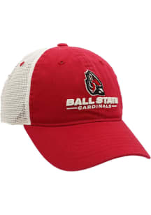 Zephyr Ball State Cardinals University Adjustable Hat - Red