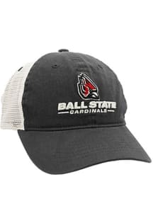Zephyr Ball State Cardinals University Adjustable Hat - Grey