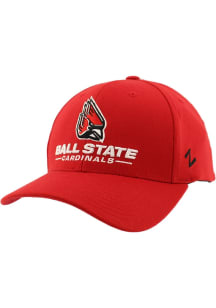 Zephyr Ball State Cardinals Mens Cardinal ZH Flex Hat