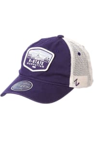 Zephyr K-State Wildcats Outlook Meshback Adjustable Hat - Purple