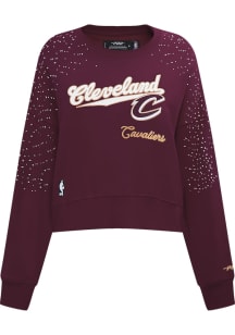 Pro Standard Cleveland Cavaliers Womens Maroon Legacy Crew Sweatshirt