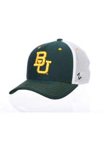 Zephyr Baylor Bears Mens Green Fanstand Meshback Flex Hat