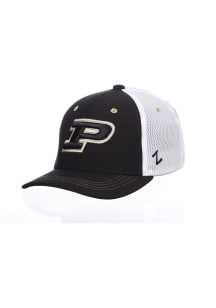 Zephyr Purdue Boilermakers Mens Black Fanstand Meshback Flex Hat