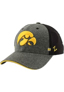 Zephyr Iowa Hawkeyes Mens Black 1st and Goal Flex Hat