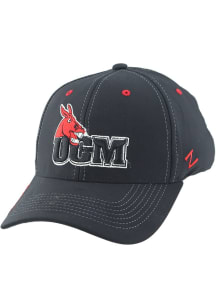 Zephyr Central Missouri Mules Mens Black Back Yard Fitted Fitted Hat